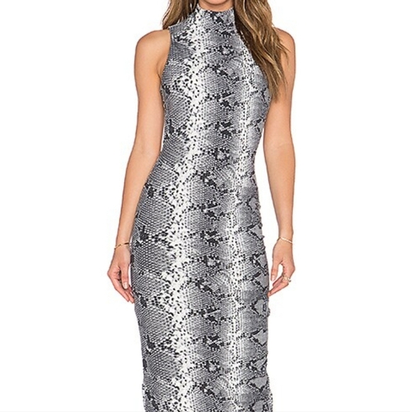 Elizabeth and James Monochrome Patterned Dress - Picture 1 of 8